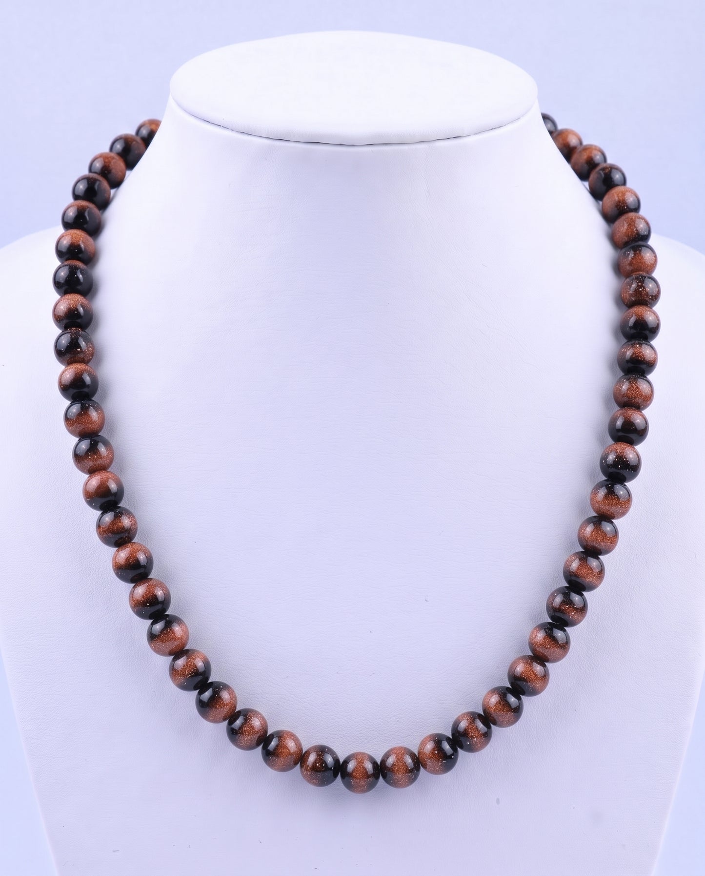 SUPERVALUECHOICE HCSEN00003 0.31 Inch Round Cat Eye Bead Single Strand Necklace 16 Inch With 6 Inch Extender 15 Colors Collarbone Beaded Chain Jewelry For Women