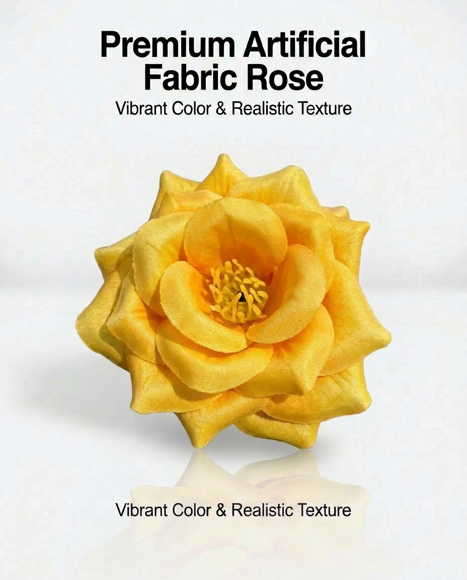 SUPERVALUECHOICE HCSERA00001 Premium Fabric Artificial Rose Flower , DIY Craft Rose Patches for Brooch Making, Clothing, Hat & Hair Accessory Decoration