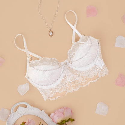 SVCT000087  Pearl chain design style French lace small halter top