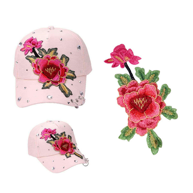 SUPERVALUECHOICE HCSEYB00088 Floral Embroidered Fabric Patches 4.33'' X 7.87''