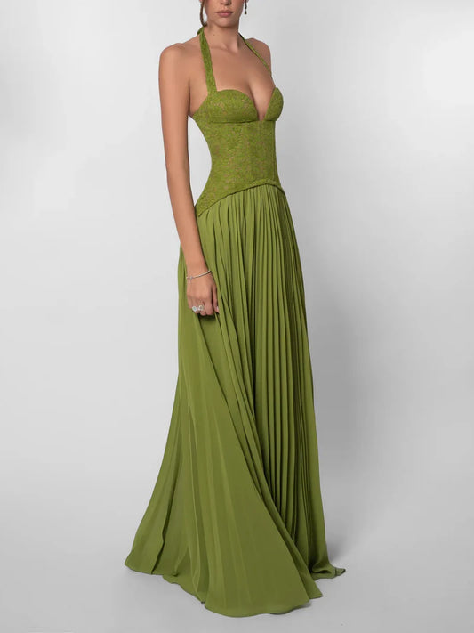 SUPERVALUECHOICE HCSEAA00028 Green Emerald Corset Maxi Gown