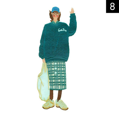 SUPERVALUECHOICE HCSEYSB00106 Stylish Cartoon Fashion Girl Embroidered Iron On Patches Clothing DIY Decor Appliques