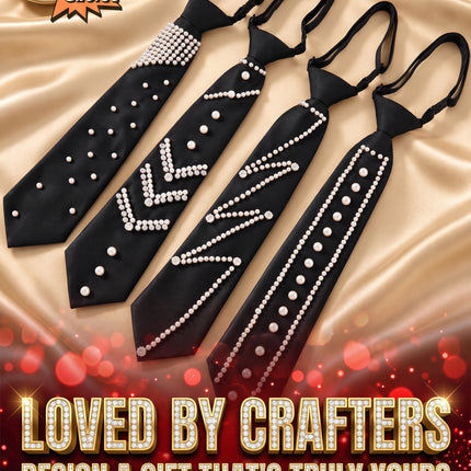 SUPERVALUECHOICE HCSEZC00003 Elegant Tie with Artificial Pearls Studded Freely