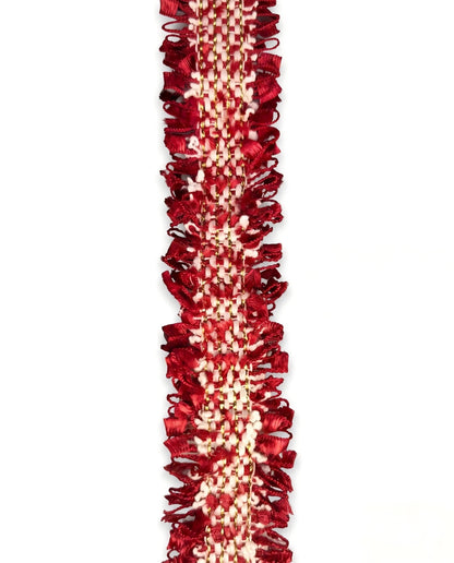 SuperValueChoice HCSEOA00007 Pastel Fringe Tweed Woven Trim Metallic Gold Thread Decorative Ribbon for Dress Hair Accessory DIY Sewing Craft ,0.98in width