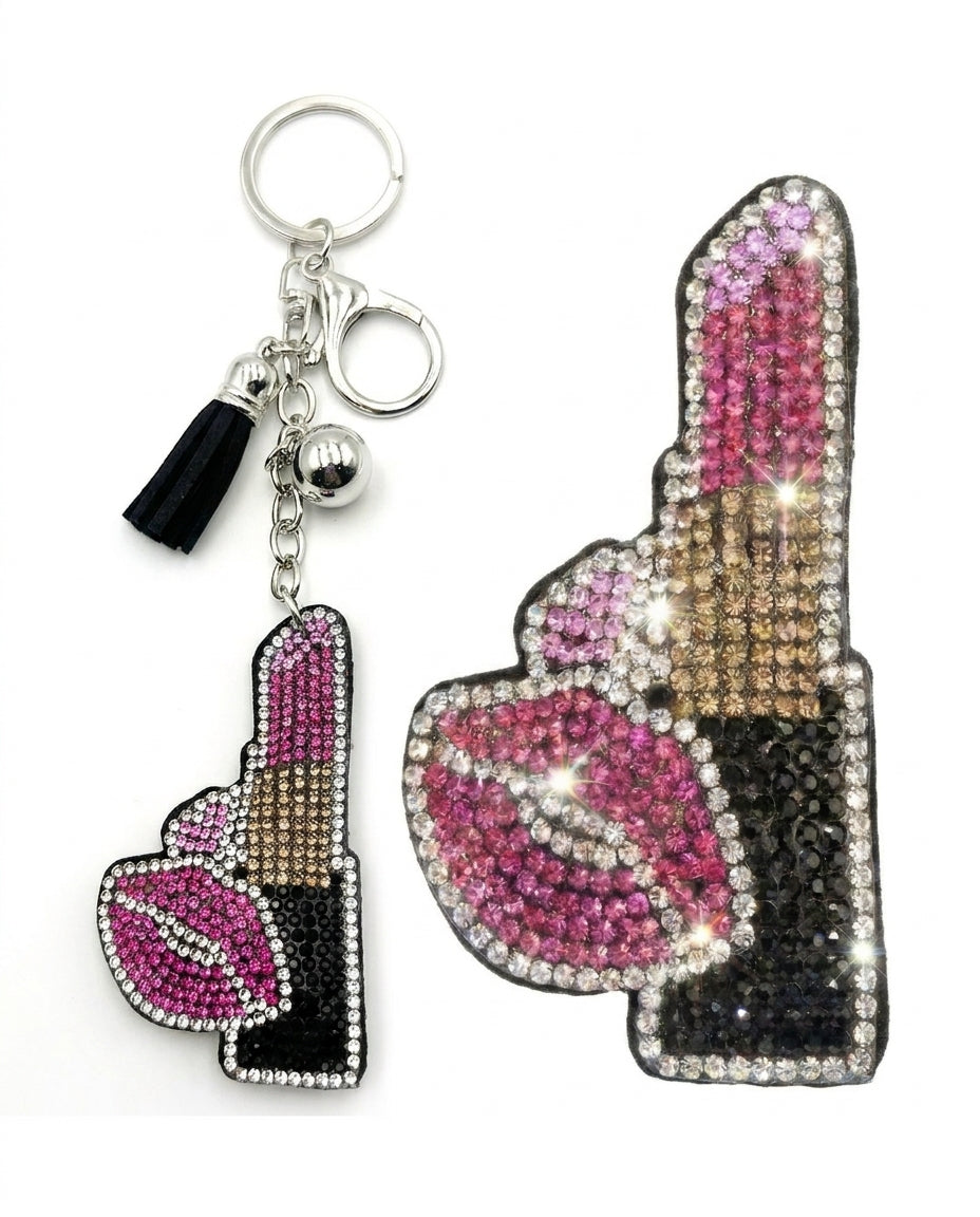 SUPERVALUECHOICE HCSESA00088 Fashion Lipstick Lips Brooch & Keyring