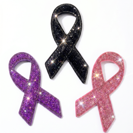 SUPERVALUECHOICE HCSESA00048 Sparkly Rhinestone Ribbon Keychain Brooch