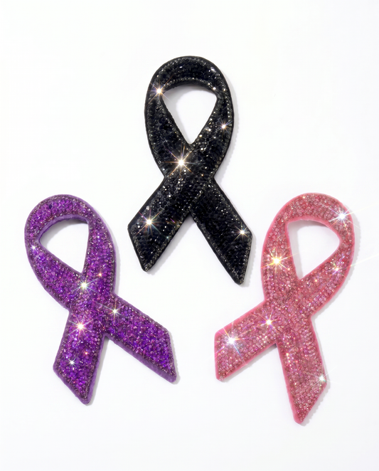 SUPERVALUECHOICE HCSESA00048 Sparkly Rhinestone Ribbon Keychain Brooch