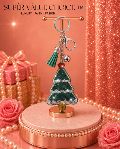 SUPERVALUECHOICE HCSESA00043 Crystal Christmas Series Keychain & Brooch