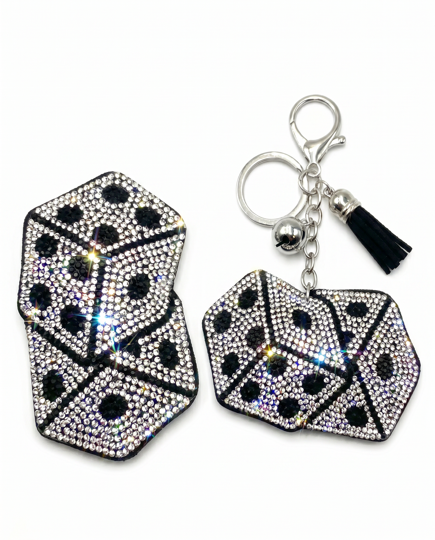 SUPERVALUECHOICE HCSESA00049 Crystal Dice Shape Keychain & Brooch