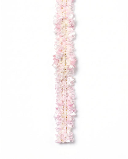 SuperValueChoice HCSEOA00009 Pastel Fringe Tweed Woven Trim Metallic Gold Thread Decorative Ribbon for Dress Hair Accessory DIY Sewing Craft ,0.59in width