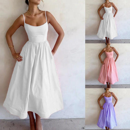 SVCD000100 Women Strapless Ruched High Waist Wrap Split Asymmetrical Beach Maxi Long Dress