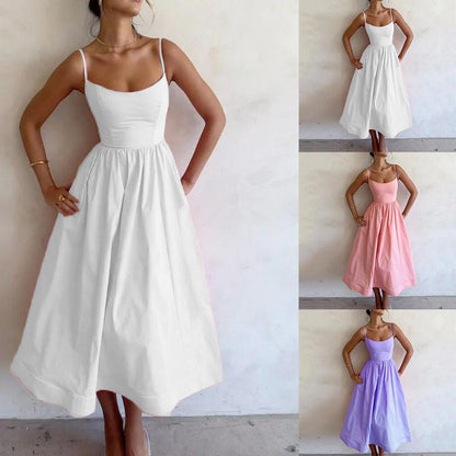 SVCD000100 Women Strapless Ruched High Waist Wrap Split Asymmetrical Beach Maxi Long Dress