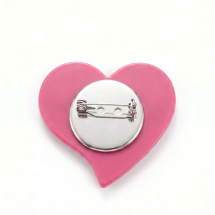 SUPERVALUECHOICE HCSESA00041 Crystal Pink Heart Keychain and Brooch Multifunctional Bag Charm