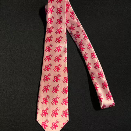 SUPERVALUECHOICE   PRE-ORDER SVC-TIE Breast Cancer Awareness Necktie | Pink Ribbon Hope Theme Tie, 3 Styles Available