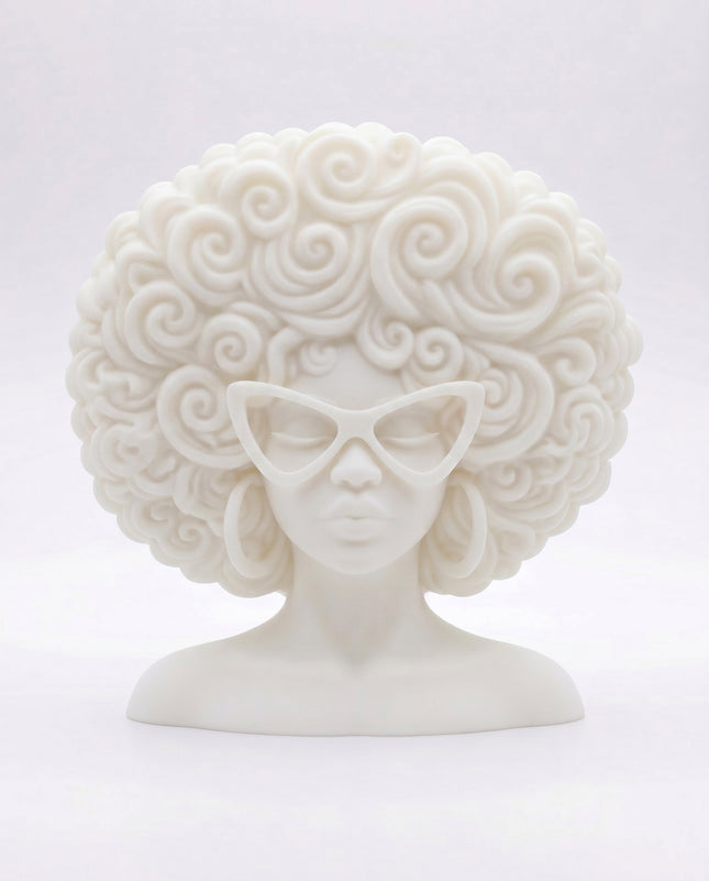 SUPERVALUECHOICE HCSEUA00039  Z-Paint Your Own Retro Sunglasses African Female Resin Blank Customizable DIY Accessory Blanks