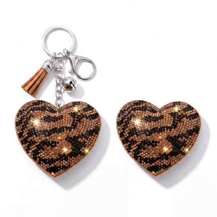 SUPERVALUECHOICE HCSESA00044 Sparkly Rhinestone Heart Bow Keychain Brooch