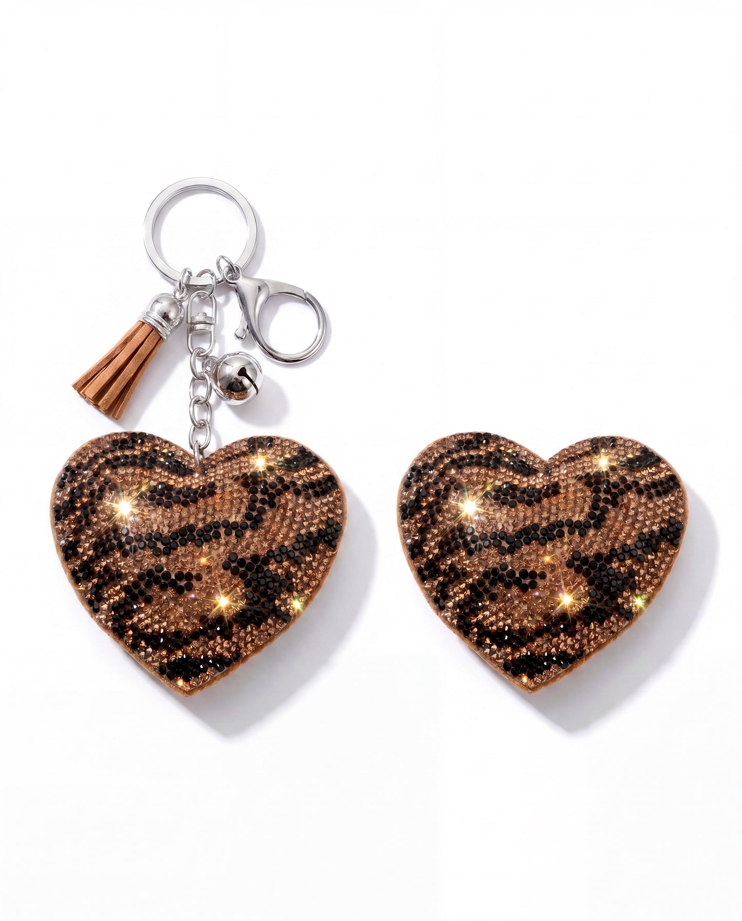 SUPERVALUECHOICE HCSESA00044 Sparkly Rhinestone Heart Bow Keychain Brooch