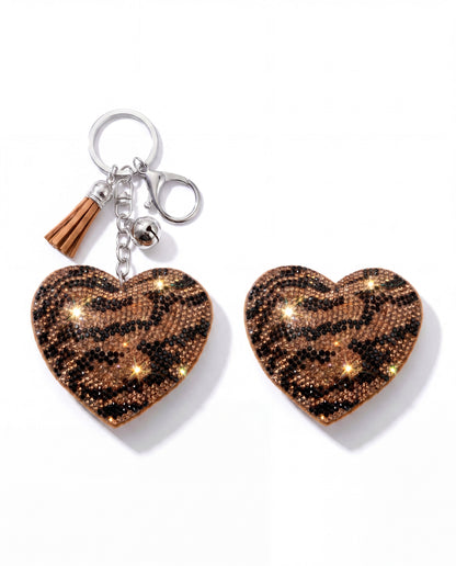 SUPERVALUECHOICE HCSESA00044 Sparkly Rhinestone Heart Bow Keychain Brooch