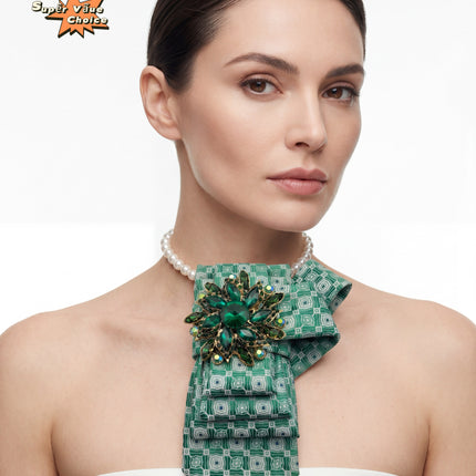 SUPERVALUECHOICE HCSEZA00025 Green Retro Tie