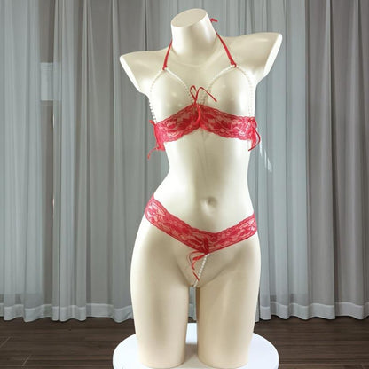 SVCL000108 Underwear, sexy lace, pearl, bikini underwear, pajamas