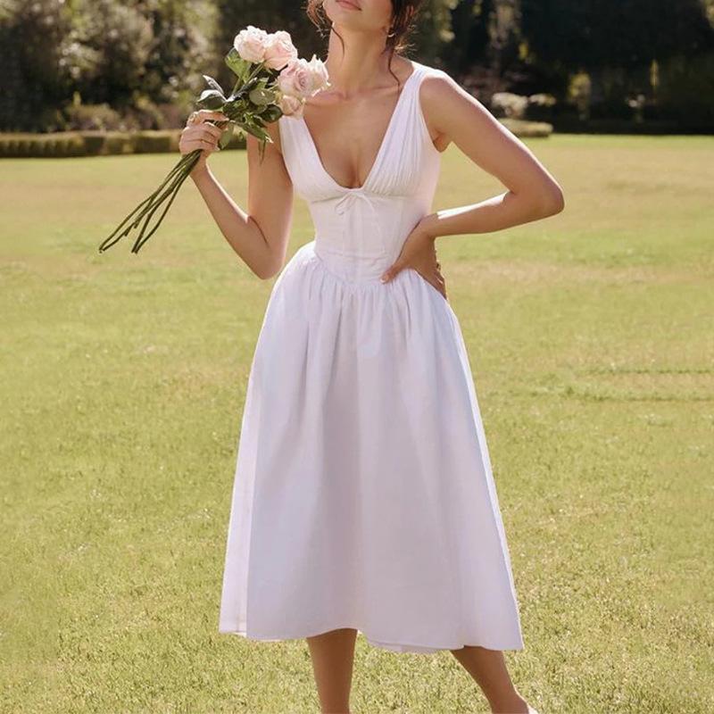 SVCD000005 Summer fashion women's wear, elegant and fashionable, backless printed halter dress, sexy European and American style dress