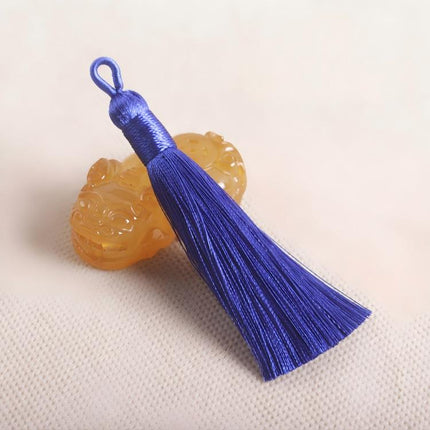 SUPERVALUECHOICE HCSEYE00013 3.15in Silky Short Tassel Charms, Multi-Color Handmade DIY Craft Tassels