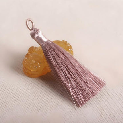 SUPERVALUECHOICE HCSEYE00013 3.15in Silky Short Tassel Charms, Multi-Color Handmade DIY Craft Tassels