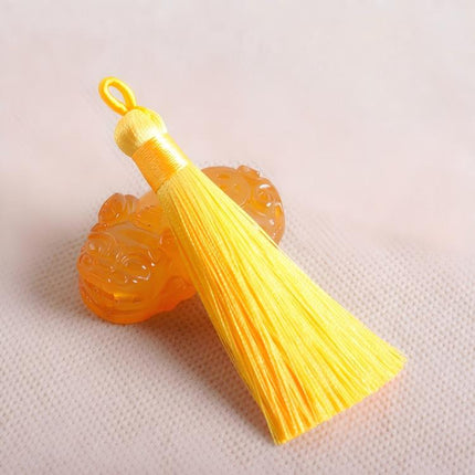 SUPERVALUECHOICE HCSEYE00013 3.15in Silky Short Tassel Charms, Multi-Color Handmade DIY Craft Tassels