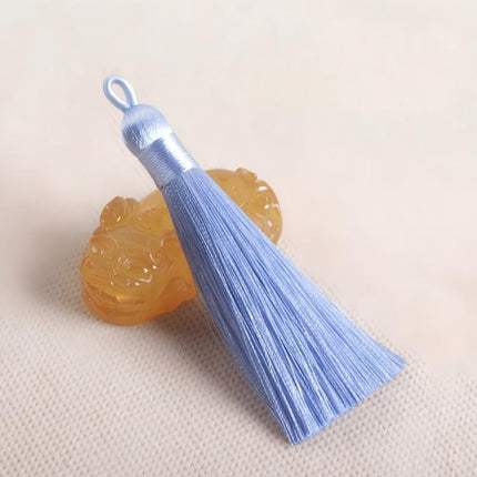 SUPERVALUECHOICE HCSEYE00013 3.15in Silky Short Tassel Charms, Multi-Color Handmade DIY Craft Tassels