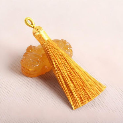 SUPERVALUECHOICE HCSEYE00013 3.15in Silky Short Tassel Charms, Multi-Color Handmade DIY Craft Tassels