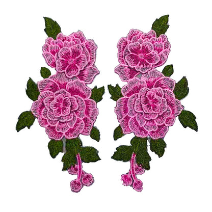 SUPERVALUECHOICE HCSEYB00078 Pair of Floral Embroidery Patches Matching Set 9.64'' X 4.72''