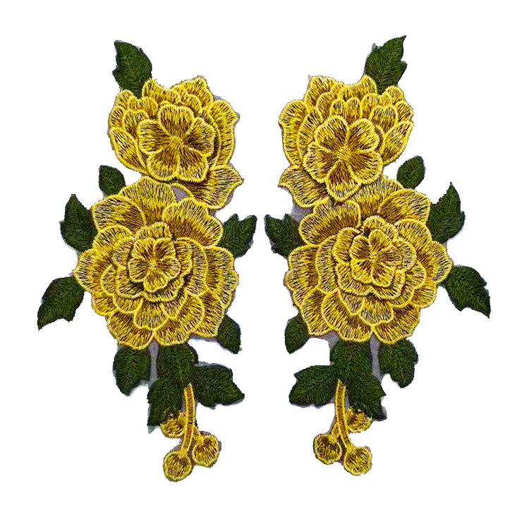 SUPERVALUECHOICE HCSEYB00078 Pair of Floral Embroidery Patches Matching Set 9.64'' X 4.72''