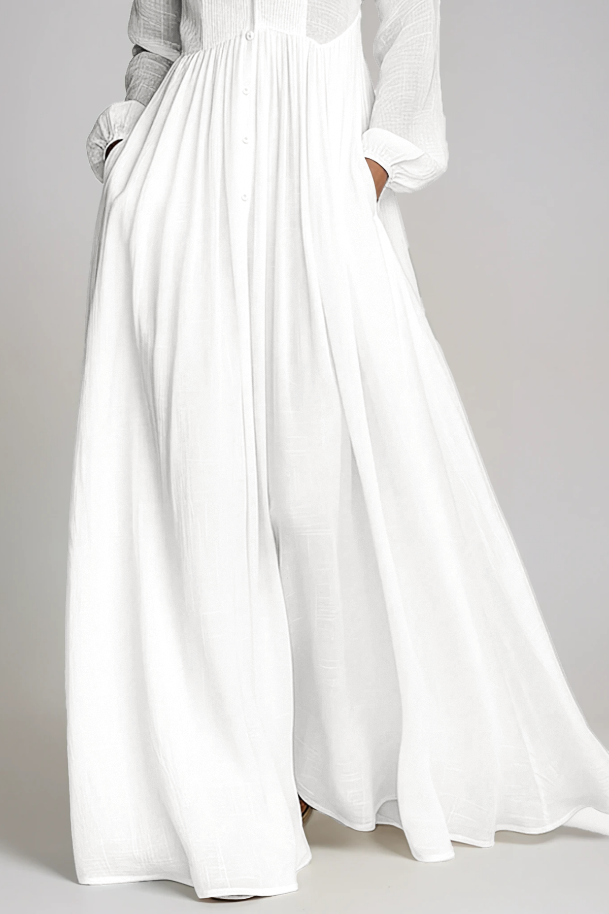 SUPERVALUECHOICE HCSEAA00012 Plunge Ruch Maxi Dress