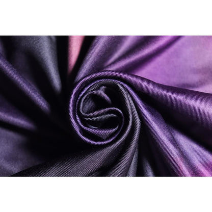 SVCD000009 Women's elegant printed long-sleeved, slim-fitting and sexy one-step dress with a slit and round neck