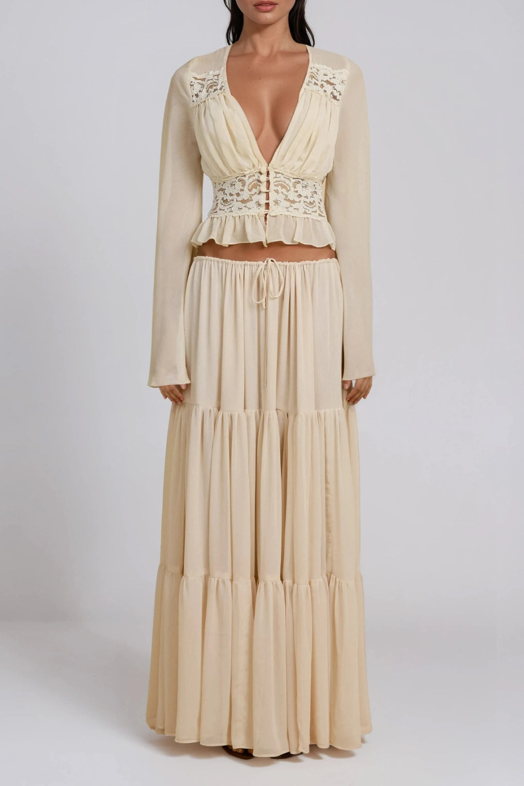 SUPERVALUECHOICE HCSEBA00001 Crop Lace Skirt Set