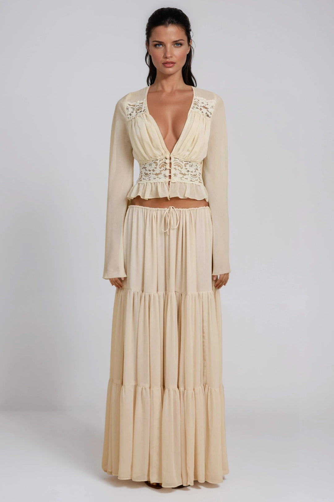 SUPERVALUECHOICE HCSEBA00001 Crop Lace Skirt Set