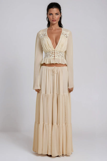 SUPERVALUECHOICE HCSEBA00001 Crop Lace Skirt Set