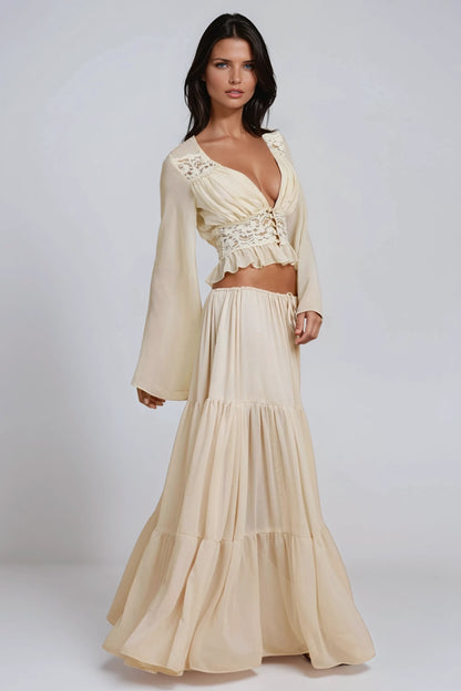 SUPERVALUECHOICE HCSEBA00001 Crop Lace Skirt Set