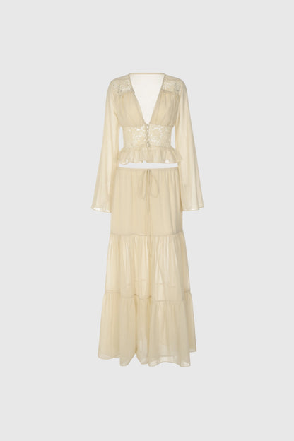 SUPERVALUECHOICE HCSEBA00001 Crop Lace Skirt Set