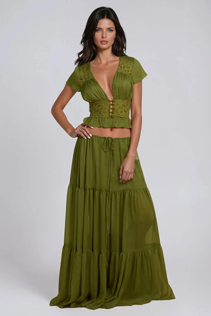 SUPERVALUECHOICE HCSEBA00001 Crop Lace Skirt Set