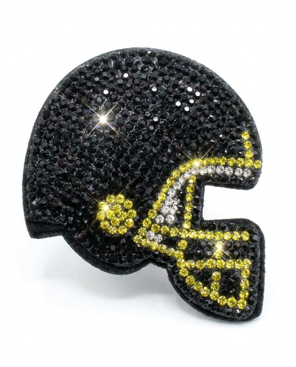 SUPERVALUECHOICE HCSESA00051 Sparkly Crystal Sports Helmet Keychain&Brooch