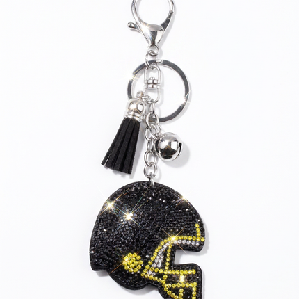 SUPERVALUECHOICE HCSESA00051 Sparkly Crystal Sports Helmet Keychain&Brooch