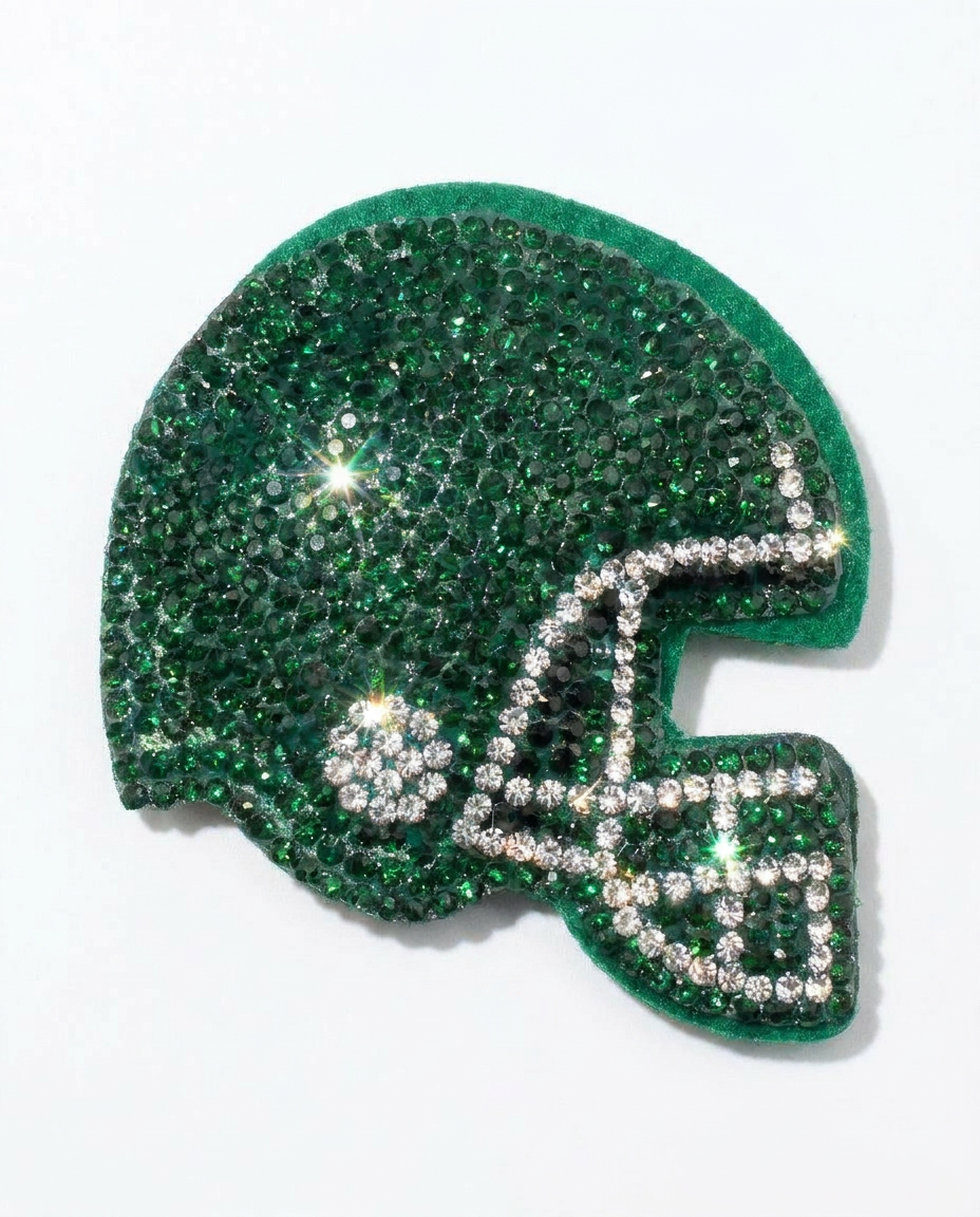 SUPERVALUECHOICE HCSESA00051 Sparkly Crystal Sports Helmet Keychain&Brooch