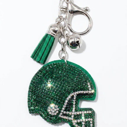 SUPERVALUECHOICE HCSESA00051 Sparkly Crystal Sports Helmet Keychain&Brooch