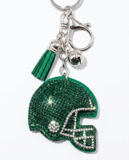 SUPERVALUECHOICE HCSESA00051 Sparkly Crystal Sports Helmet Keychain&Brooch