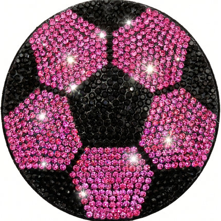 SUPERVALUECHOICE HCSESA00064 Rhinestone Soccer Ball Keychain & Brooch