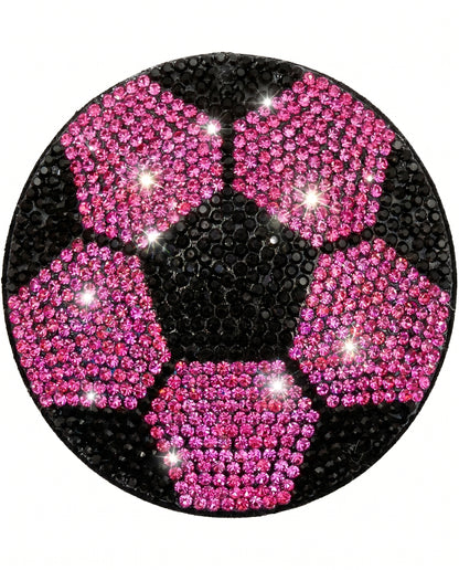 SUPERVALUECHOICE HCSESA00064 Rhinestone Soccer Ball Keychain & Brooch