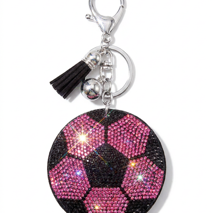 SUPERVALUECHOICE HCSESA00064 Rhinestone Soccer Ball Keychain & Brooch