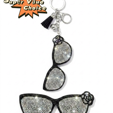 SUPERVALUECHOICE HCSESA00065 Sparkly Crystal Sunglasses Brooch & Keyring