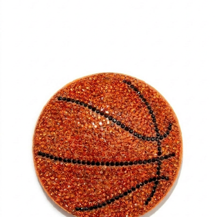 SUPERVALUECHOICE HCSESA00093 Fashion Sports Ball Rhinestone Keychain & Brooch